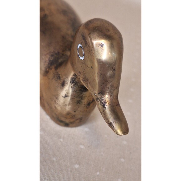 Brass Duck Figurine Approximately 6.5" Collectible Bird - Picture 3 of 6